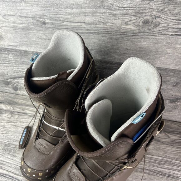 Women’s US 10 Burton Mint Snowboard Boots Speed Zone Lacing Brown USED - Picture 4 of 13